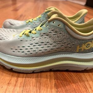 Hoka Women's Sneakers in Aqua and Yellow